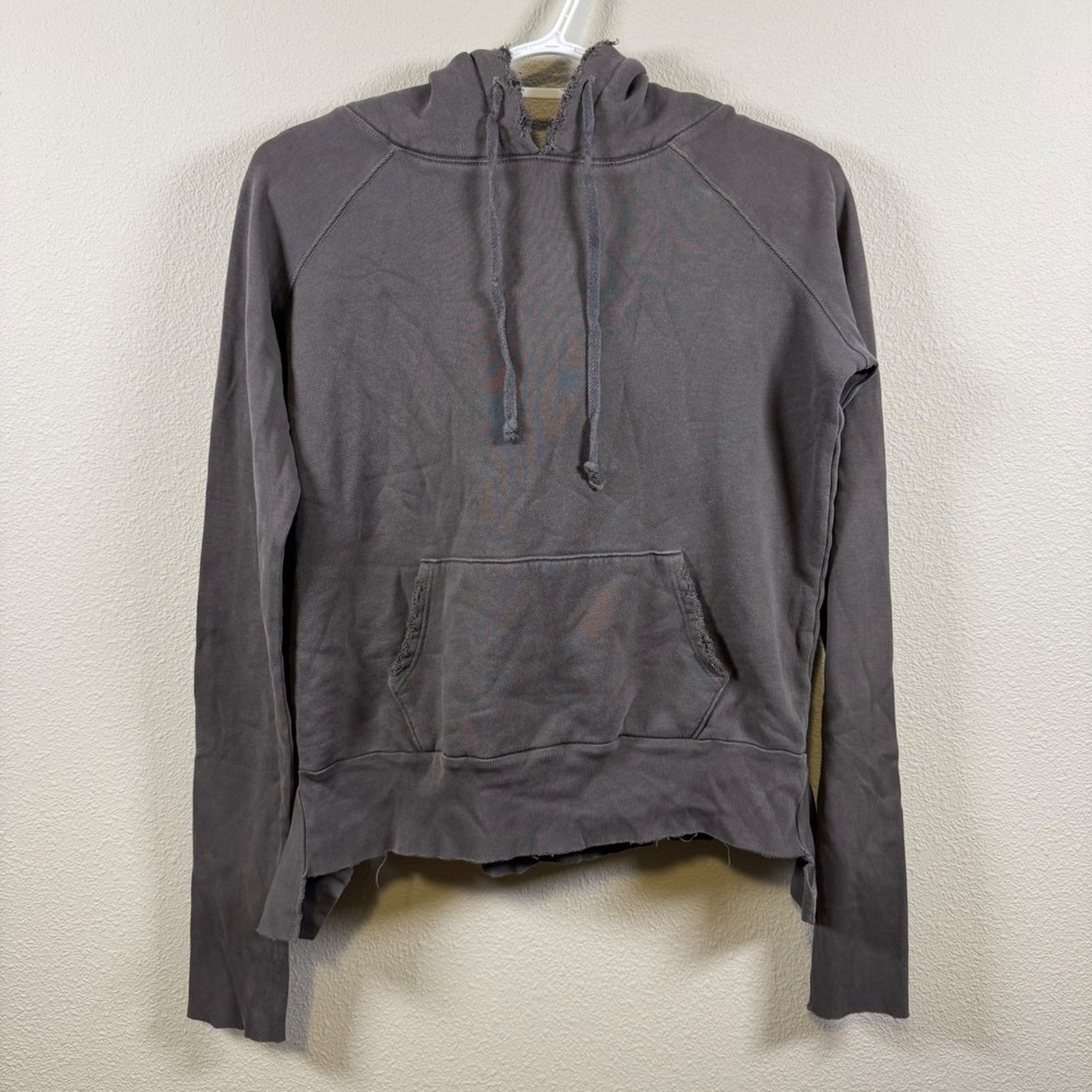 Frank & Eileen Tee Lab Distressed Gray Hoodie Grunge Quiet Luxury Women's Small